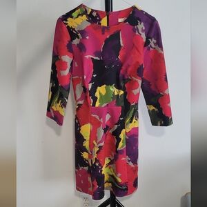 Trina Turk Vibrant Pink and Purple Mini Dress